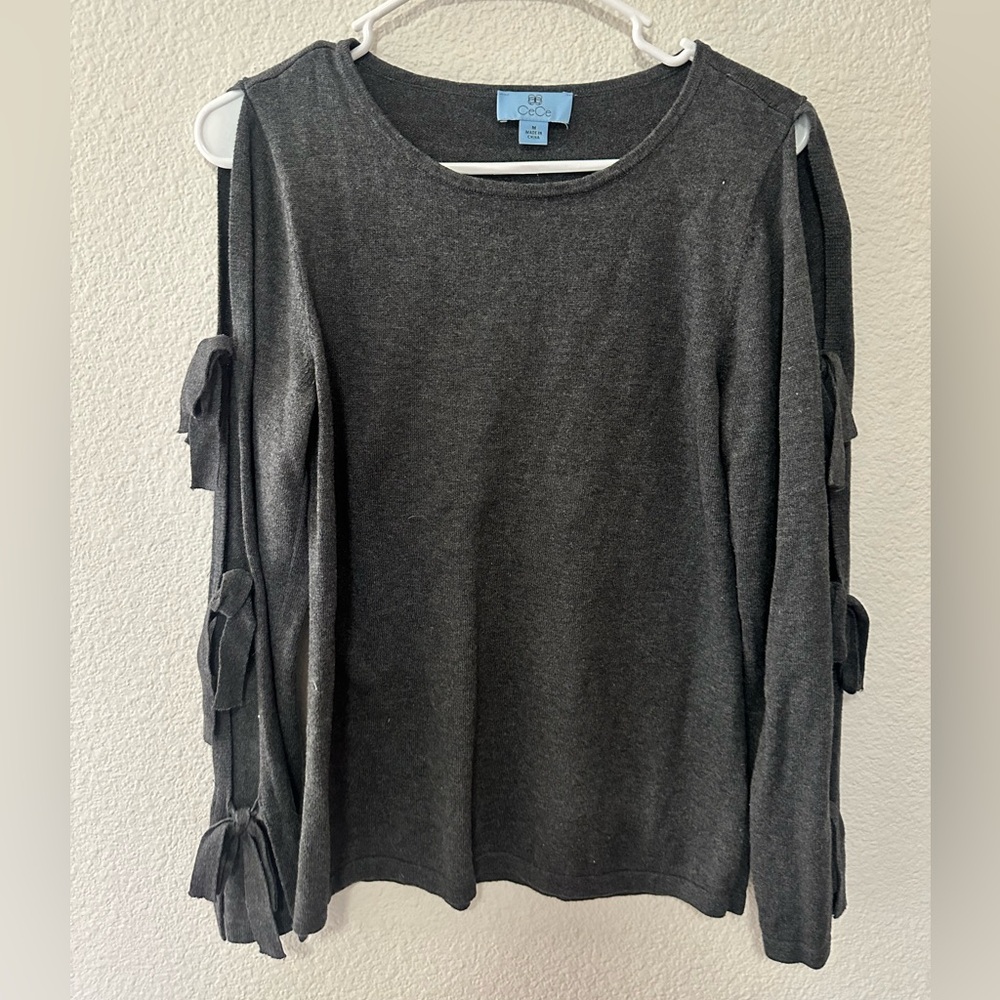 Cece Bow Arm Sweater